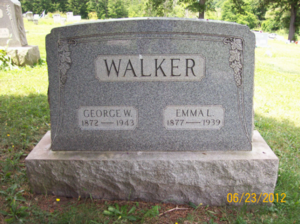 George William and Emma L. Walker Headstone