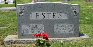 Grave Marker of Willie & Armilda Estes