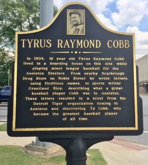 Tyrus Cobb historical marker