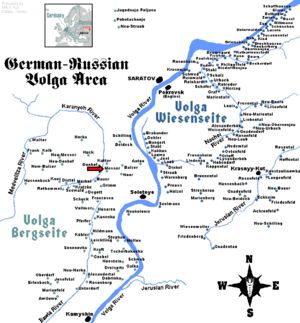 German-Russian Volga Map