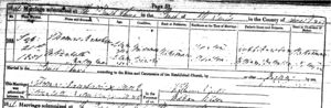 Thomas Ramshaw & Elizabeth Bambrough - Marriage Cert.