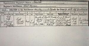 Death certificate for Edith Louisa Gooch