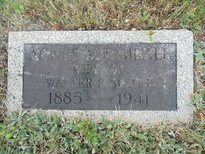 Agnes Kimball Scott cemetery stone