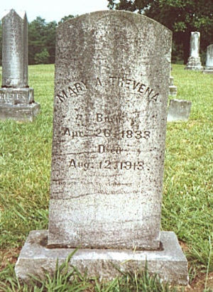 Mary Ann Martin Trevena Burial Marker