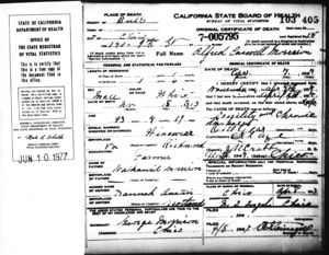 Alfred Caswell Morrison Death Certificate