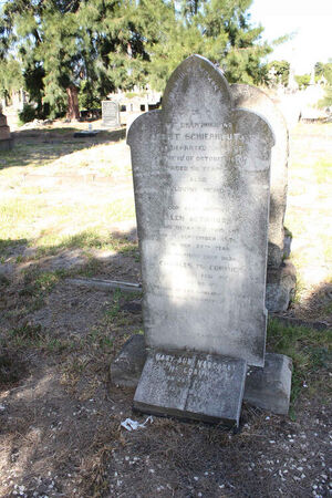 Grave of Gerrit Schierhout, Ellen, born Relihan, de Roubaix, Mary-Ann Margaret, born Schierhout, Mc Cormick, Charles Mc Cormick