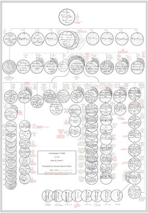 Harriet Newell White Genealogical table