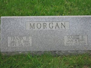 Gravestone for Frank H & Mabel L Morgan