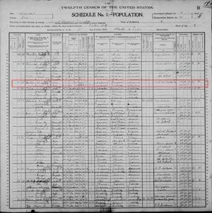 Sid & Emma Walton 1900 Census