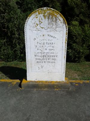 Ann Henry Gravestone Okaiawa Cemetery