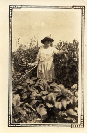 Grandma Pittman in the Garden
