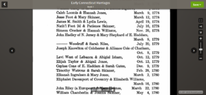 Early Connecticut Marriages, Volume 7; Joseph Knowlton and Reliance Cole