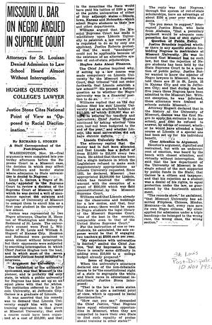 St. Louis Post-Dispatch, November 10, 1938
