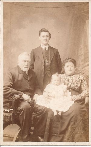 George Vose with his wife Mary (Bold), son John Thomas, and unknown baby, probably a grandchild.