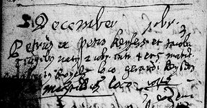 Christening registration Petrus Keijsers, 03 Dec 1651