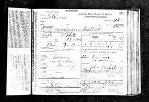Julius Mattick Death Certificate