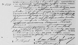 Birth Record of Susanna Maria Johanna Heijst