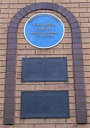 John Rogers Martyr Monument, Birmingham Civic Society.