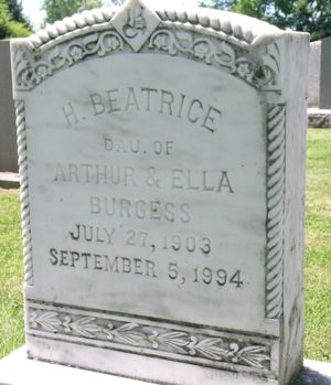 Beatrice Burgess Grave