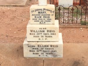 Headstone - William, Ellen and Mary Reid