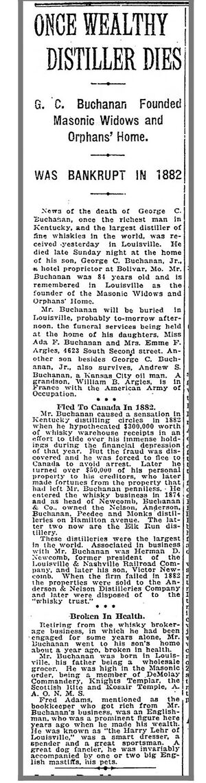 George Buchanan Sr. The Courier-Journal Louisville, Kentucky 04 Feb 1919, Tue  •  Page 9