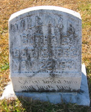 William Brooks Guthrie gravemarker