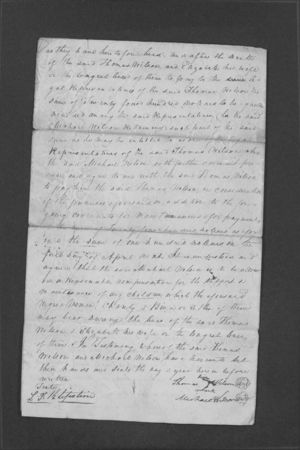 Articles of agreement of Thomas Wilson and son Michael; Page 4 of 4