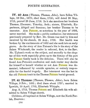 A History of the Putnam Family in England and America, Volume 1, pg. 74