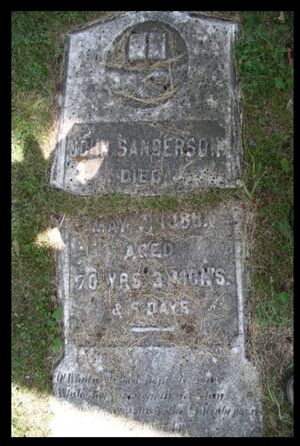 Headstone, John Sanderson 1816-1888, 