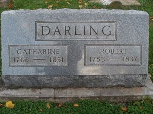 Robert and Catherine (Passence) Darling - gravestone, Darling Run Cemetery