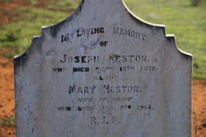 Headstone for Joseph and Mary Nestor.