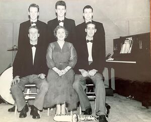 Margaret With Brothers and Husband