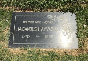 Haiganoush Ayvazian gravestone