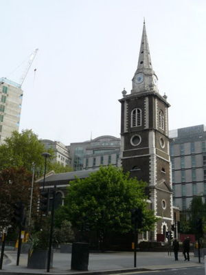 St, Botolph's, Aldgate, the Church where Sarah Cecil was baptised.