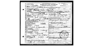 Death Certificate for Rhodes Wedgeworth