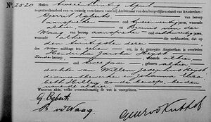 Death Record of Hendrika Jacoba Heijst 20.04.1921