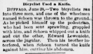 Bicyclist Used a Knife
