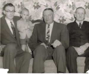 4-generation photo - Charlie is the oldest, on the far right. His son Alfred is next to him.