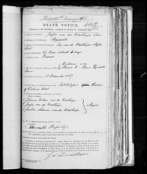Probate Jasper van der Westhuizen - 1867