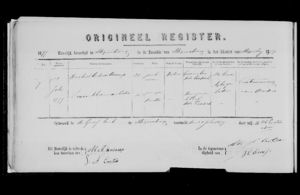 Michiel Andries Aucamp and Lasea Abrama Coetsee marriage. jULY 30, 1877
