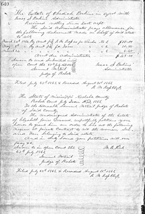 Estate of Elizabeth Jones, p640 -contract to hire out slaves