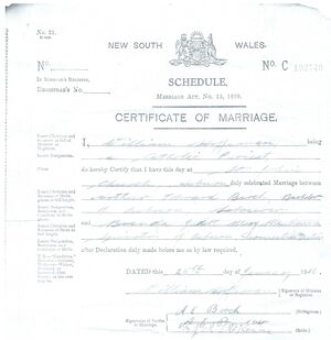 Arthur Birch Marriage Certificate