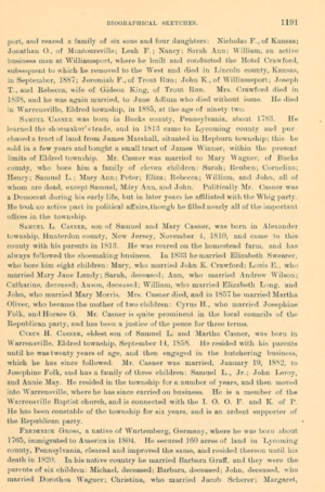 1892 - History of Lycoming County p. 1191 from Internet Archive