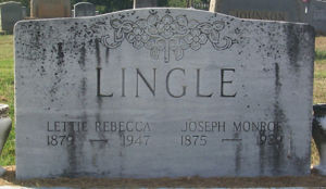 Joseph & Lettie Lingle, gravestone