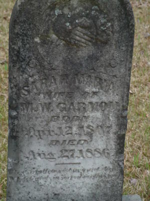 Grave of Sarah Maria Pope Garmon