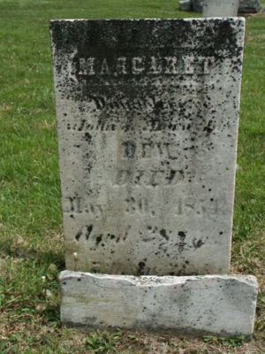 Margaret Dew's Tombstone.