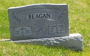 Amos and Corda Loma Reagan Burial Marker