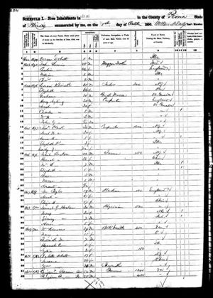 Elizabeth Klinck U.S.A. Census 1850