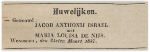 Huwelijks annonce