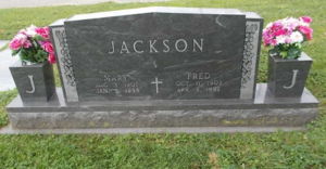 Mary Lucy Vargo Berto Jackson and Fred Jackson grave